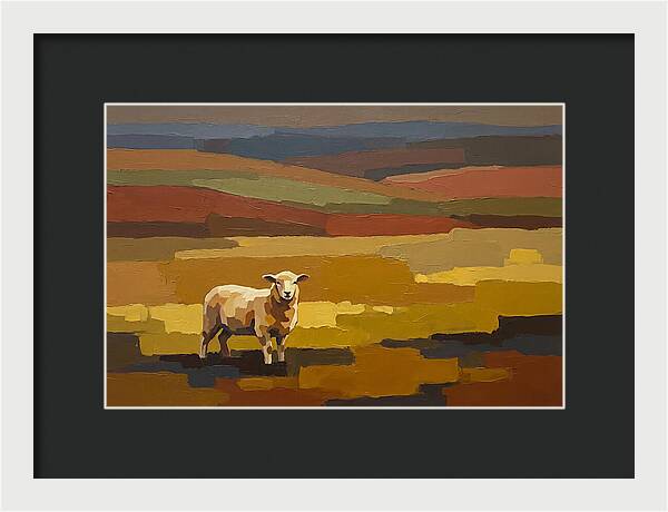 Spring Lamb In Golden Fields