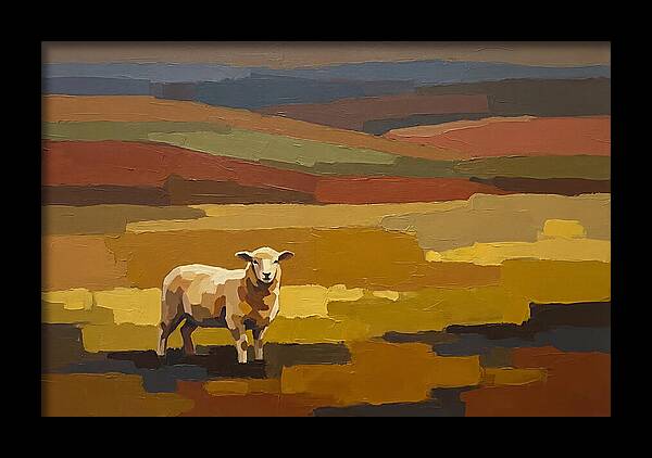Spring Lamb In Golden Fields