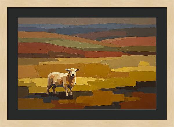 Spring Lamb In Golden Fields