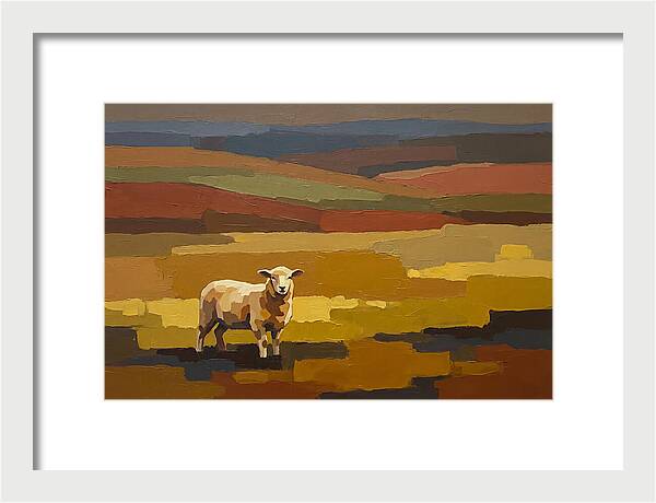 Spring Lamb In Golden Fields