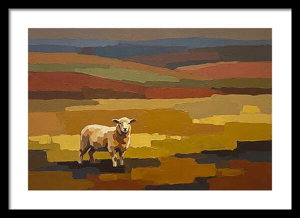 Spring Lamb In Golden Fields
