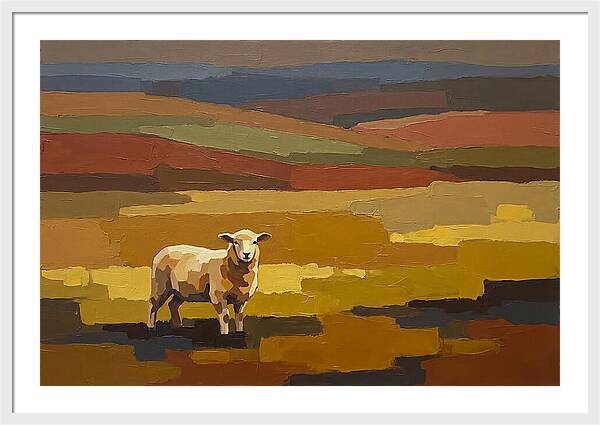 Spring Lamb In Golden Fields