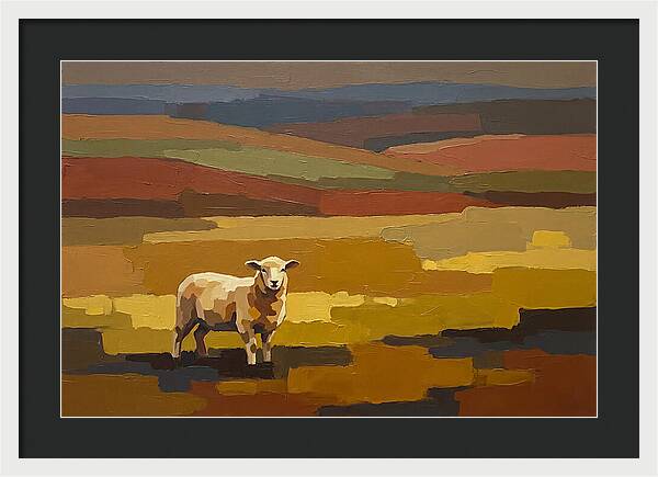 Spring Lamb In Golden Fields