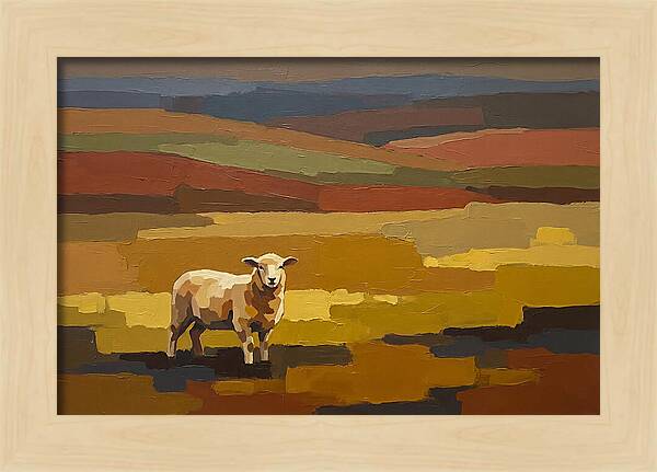 Spring Lamb In Golden Fields