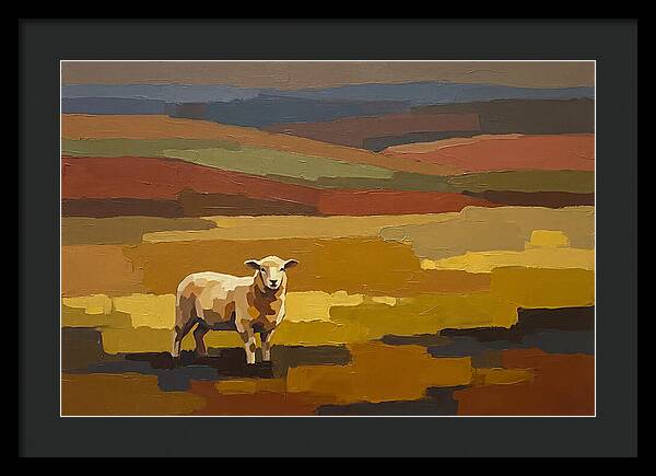 Spring Lamb In Golden Fields
