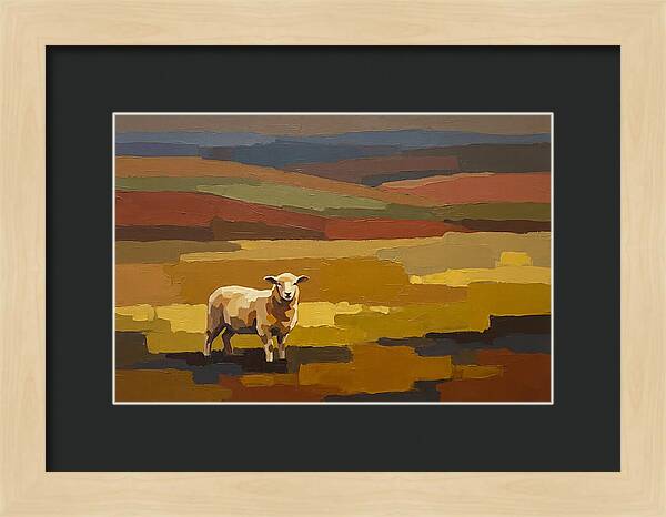 Spring Lamb In Golden Fields
