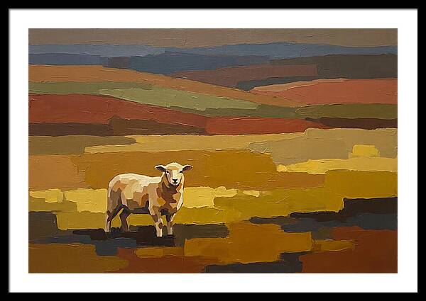 Spring Lamb In Golden Fields