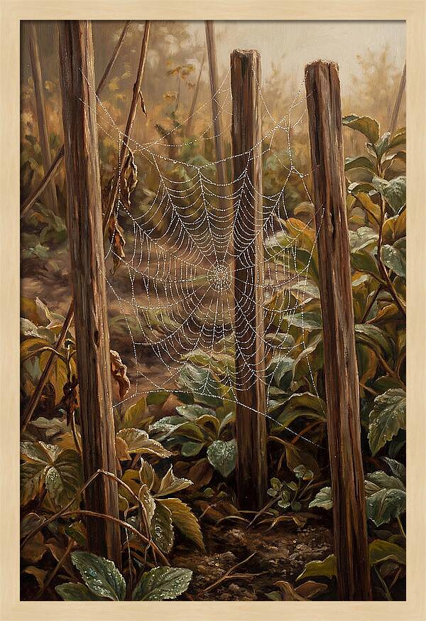 Spring Morning Dew On Web