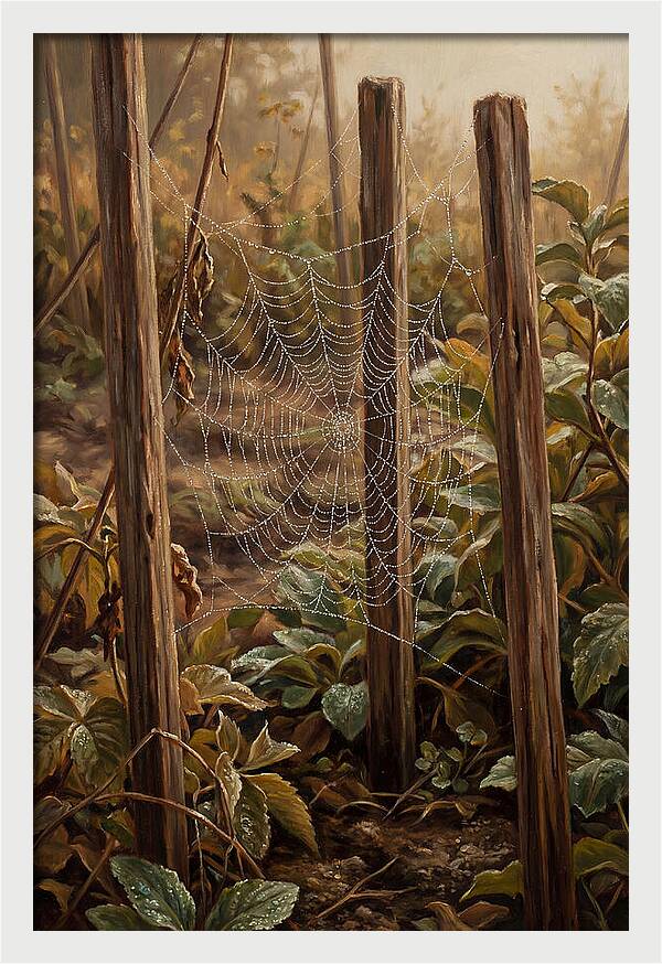 Spring Morning Dew On Web