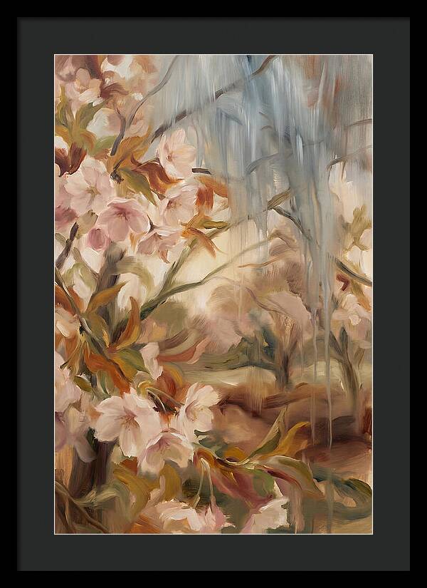 Spring Rain On Blooming Cherry Tree