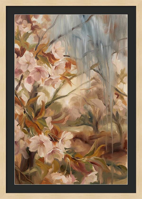 Spring Rain On Blooming Cherry Tree