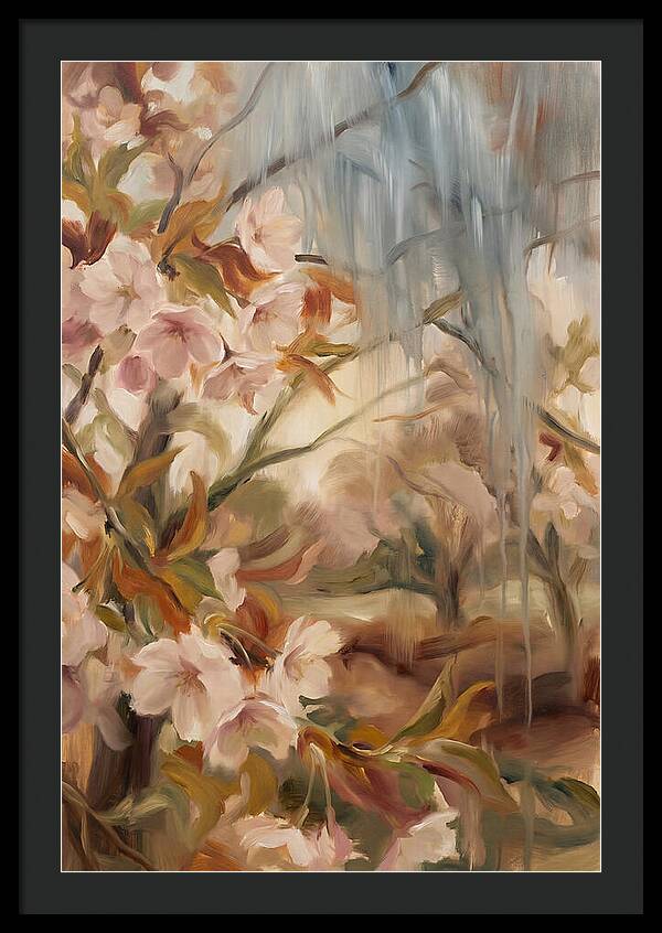 Spring Rain On Blooming Cherry Tree