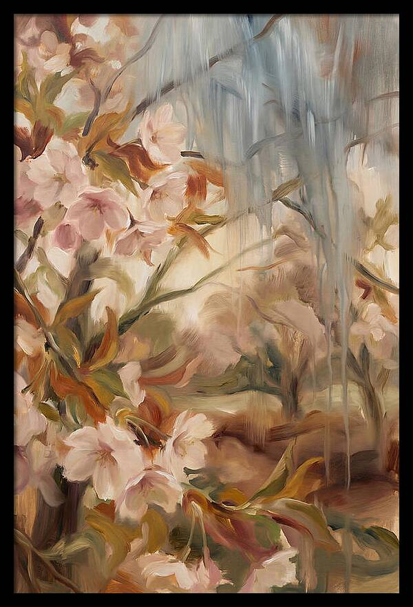 Spring Rain On Blooming Cherry Tree