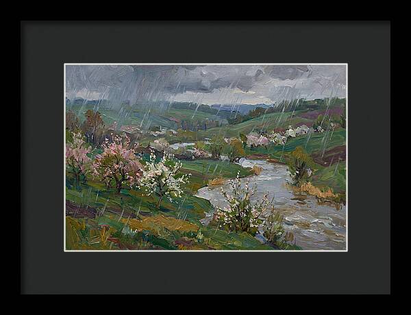 Spring Rain Over Blossoming Fields