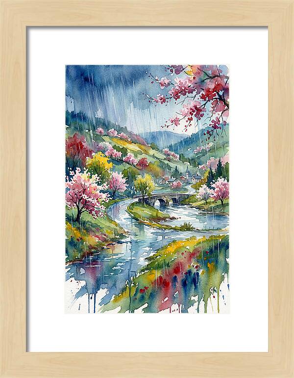 Spring Rain Over Blossoming Valley