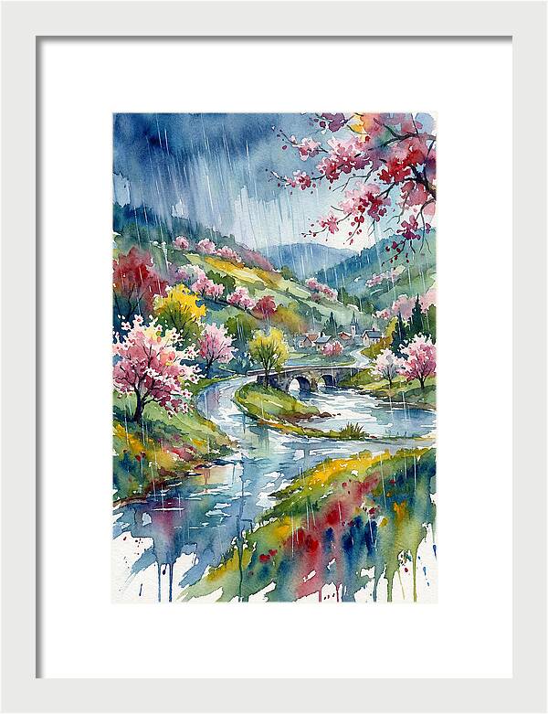 Spring Rain Over Blossoming Valley