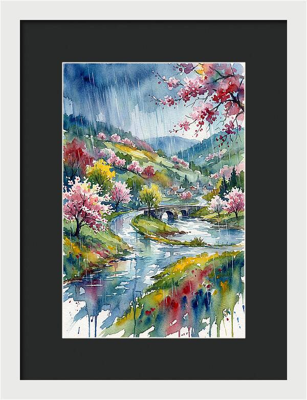 Spring Rain Over Blossoming Valley