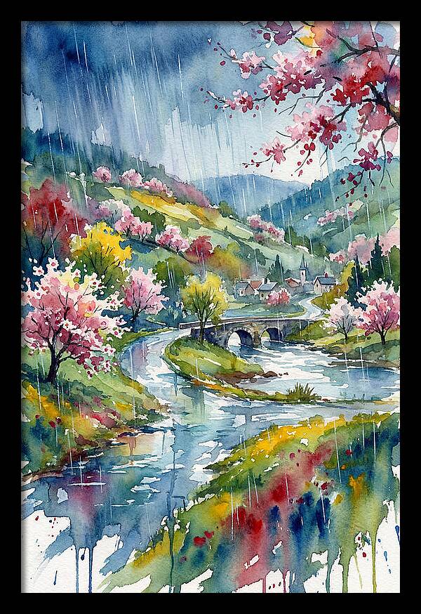 Spring Rain Over Blossoming Valley