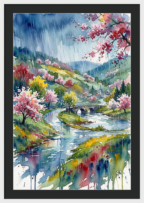 Spring Rain Over Blossoming Valley