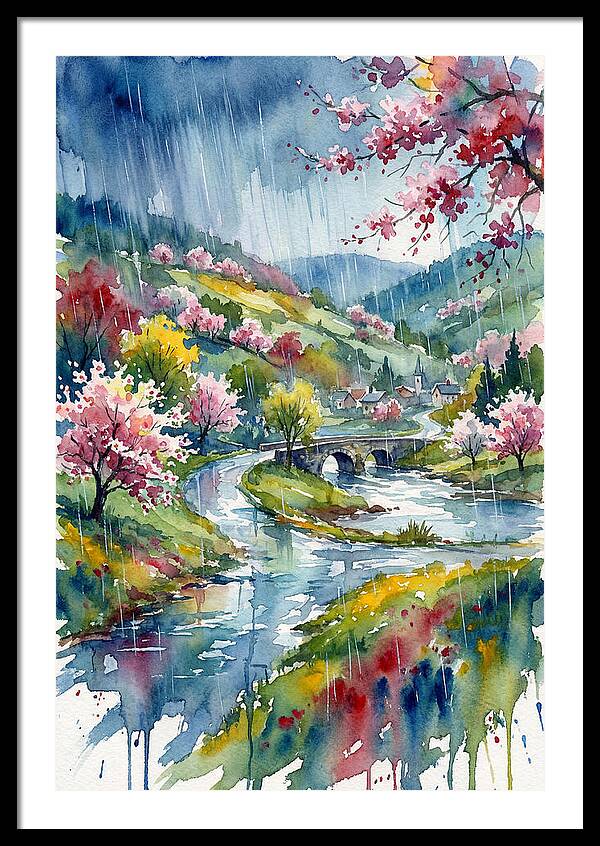 Spring Rain Over Blossoming Valley