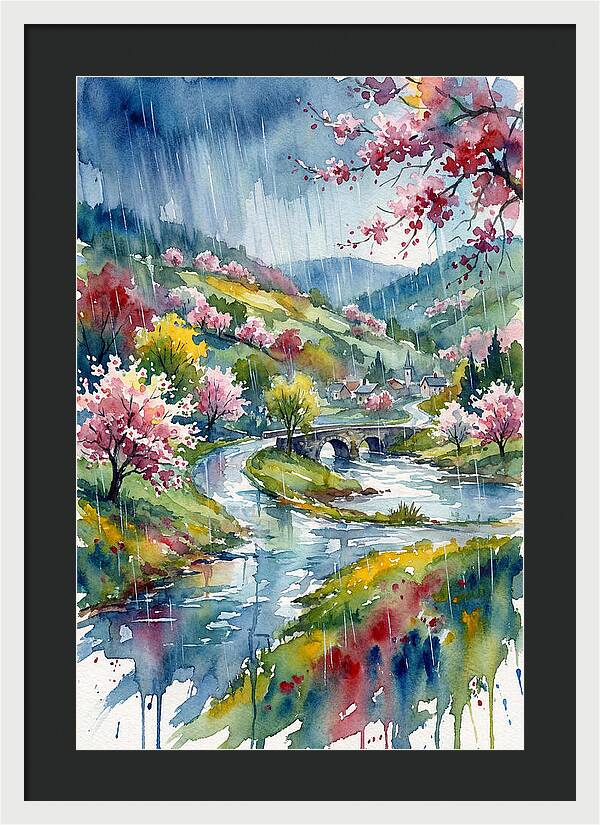 Spring Rain Over Blossoming Valley