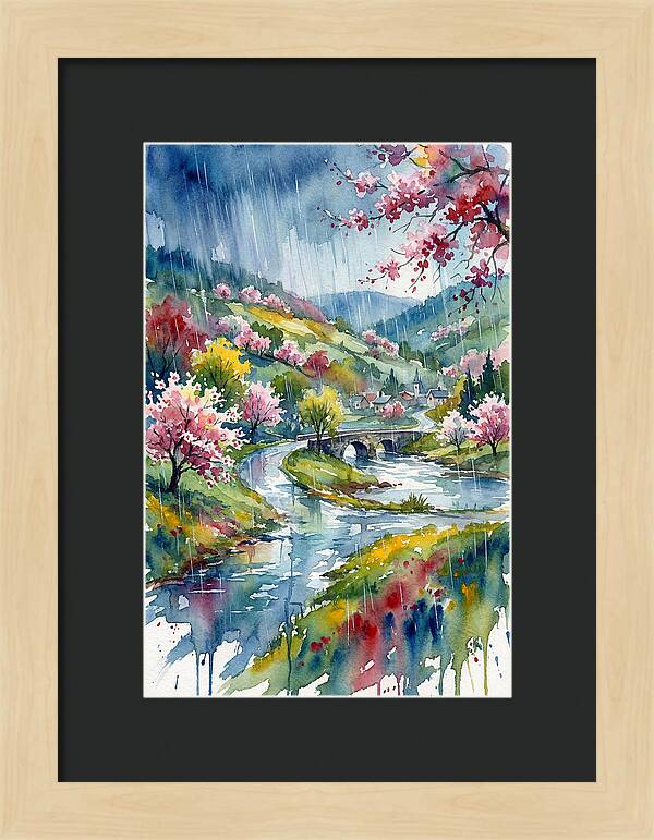 Spring Rain Over Blossoming Valley