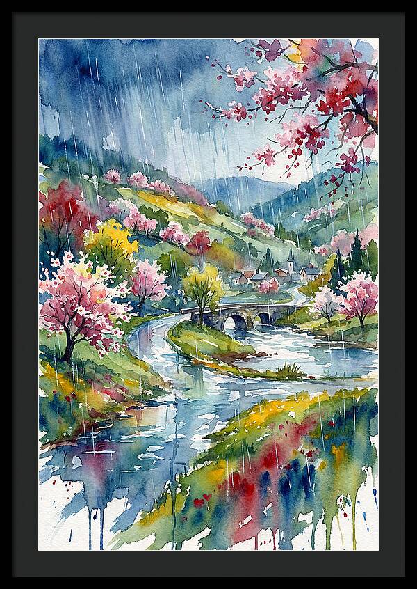 Spring Rain Over Blossoming Valley
