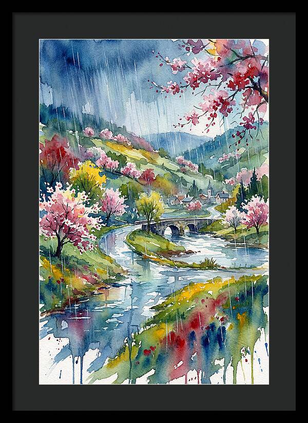Spring Rain Over Blossoming Valley
