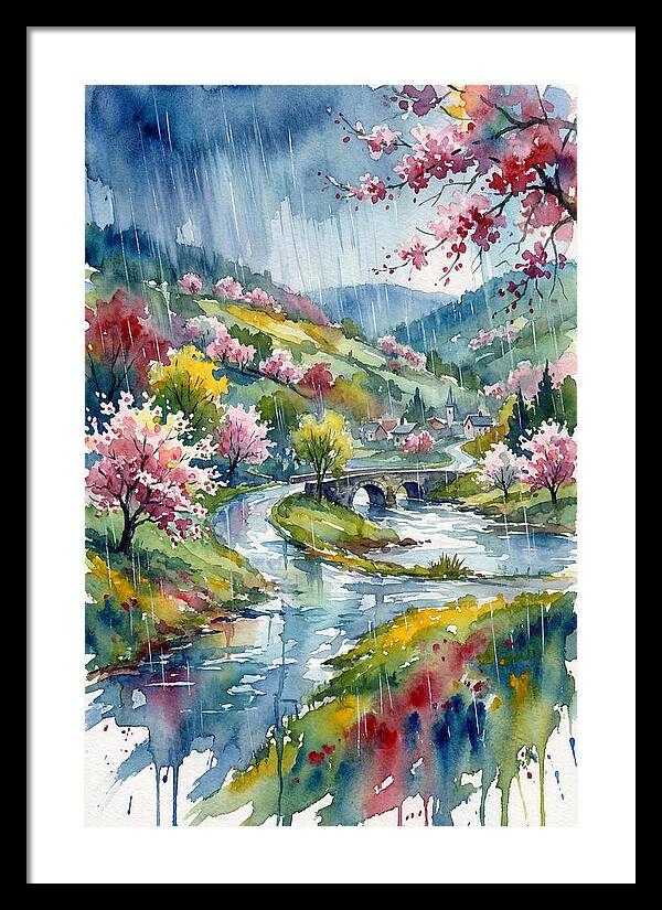 Spring Rain Over Blossoming Valley
