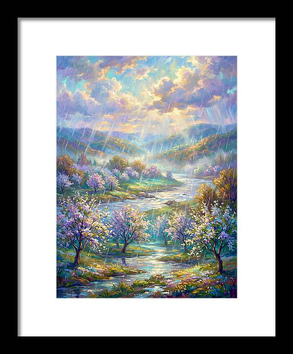 Spring Rain Over Landscape