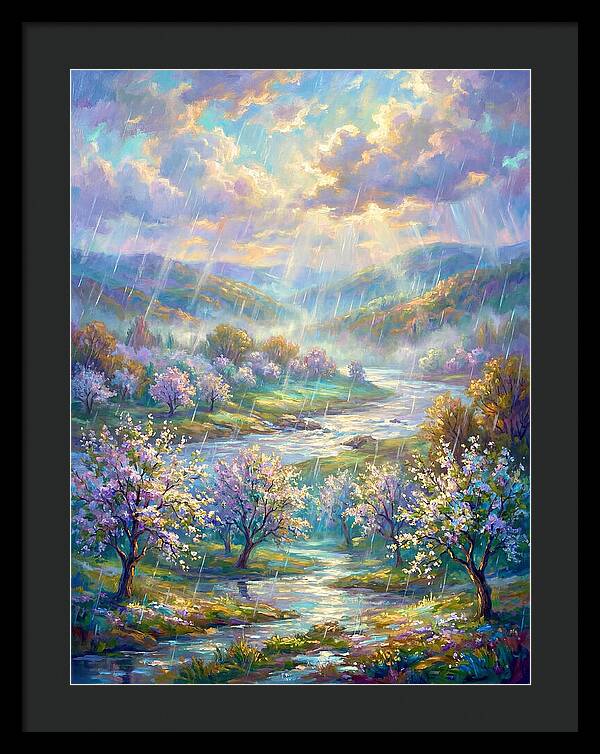 Spring Rain Over Landscape