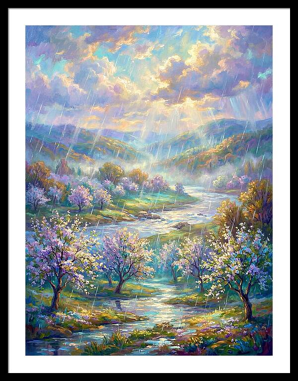 Spring Rain Over Landscape