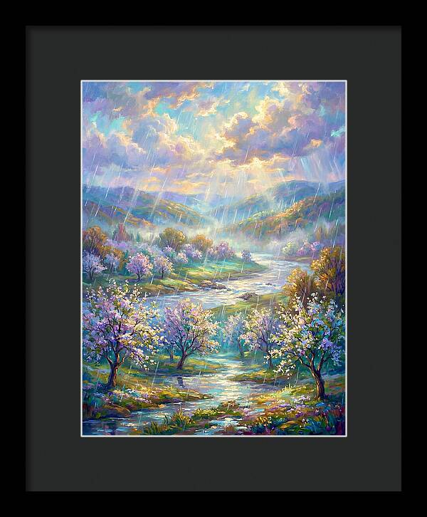 Spring Rain Over Landscape