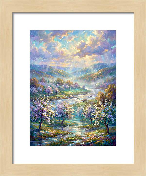 Spring Rain Over Landscape
