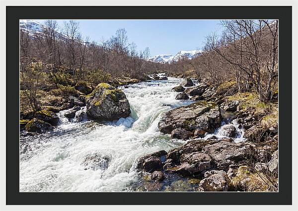 Spring River Rushing With Snowmelt
