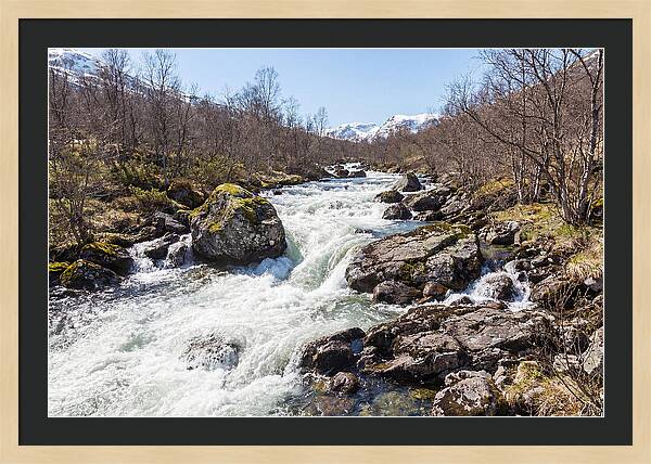 Spring River Rushing With Snowmelt
