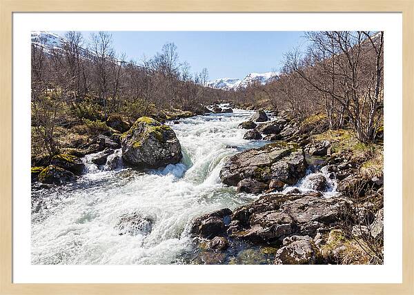 Spring River Rushing With Snowmelt