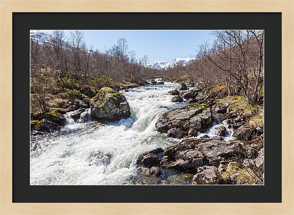 Spring River Rushing With Snowmelt