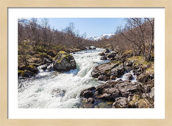 Spring River Rushing With Snowmelt