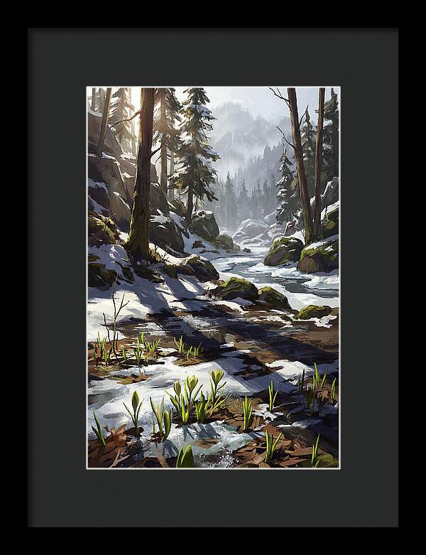 Spring Snow Melt Revealing First Green