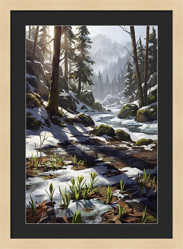 Spring Snow Melt Revealing First Green