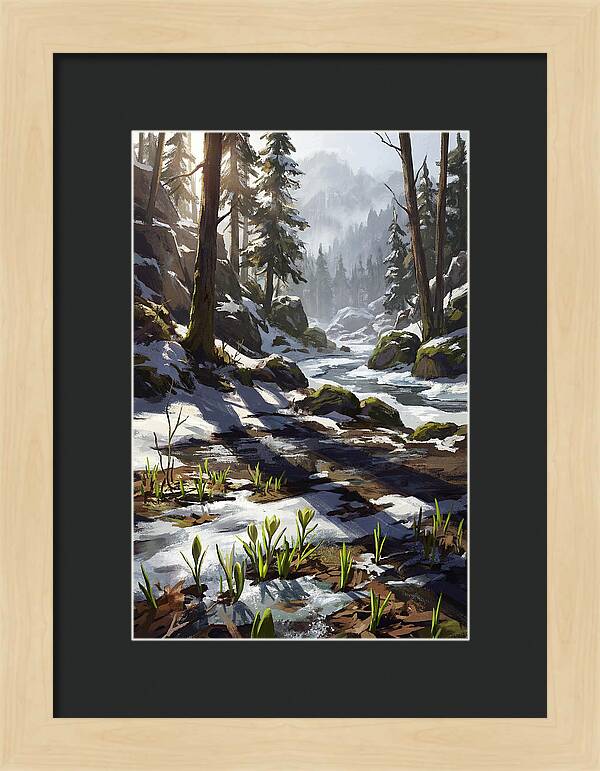 Spring Snow Melt Revealing First Green