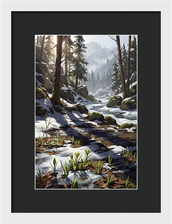 Spring Snow Melt Revealing First Green