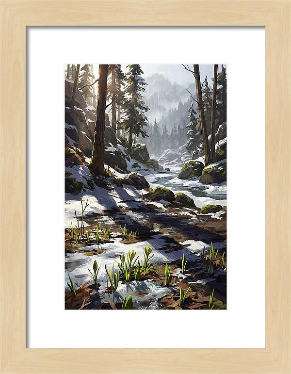 Spring Snow Melt Revealing First Green