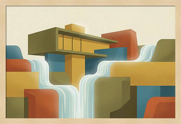 Spring Waterfall Flowing