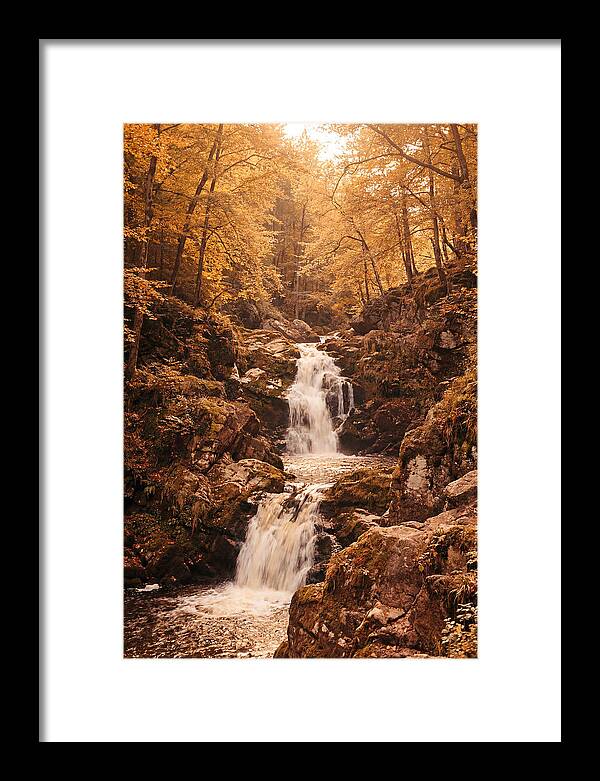 Spring Waterfall Flowing Through Autumn
