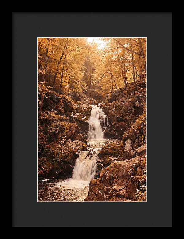 Spring Waterfall Flowing Through Autumn