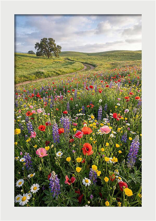 Spring Wildflowers In Bloom