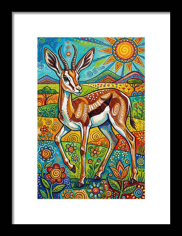 Springbok In Vibrant Landscape
