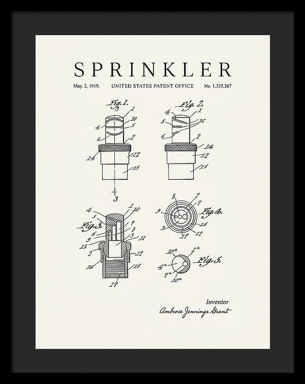 Sprinkler Minimalist Patent Us1335267